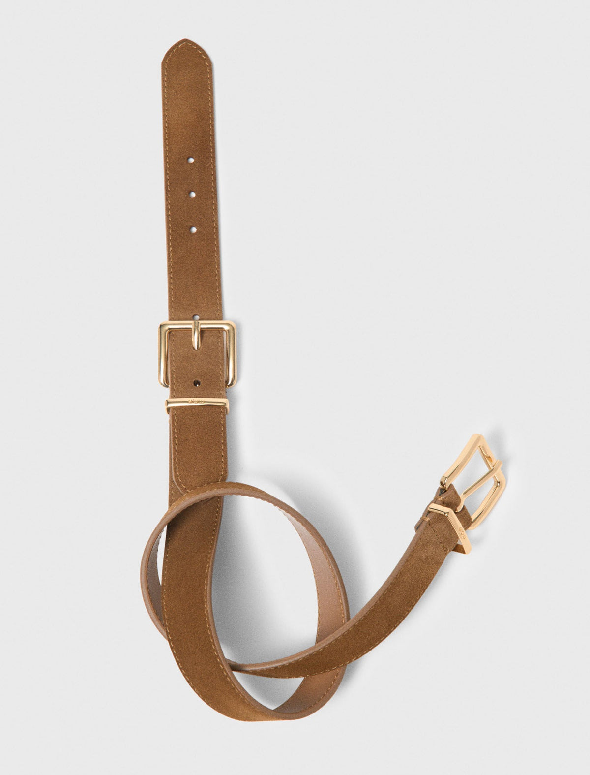 Double buckle suede belt | Maje