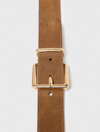 Double buckle suede belt | Maje