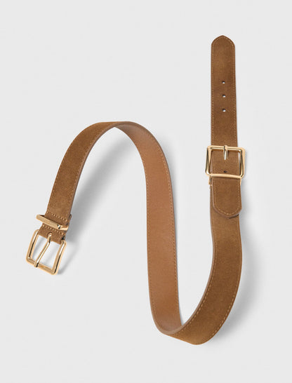 Double buckle suede belt | Maje