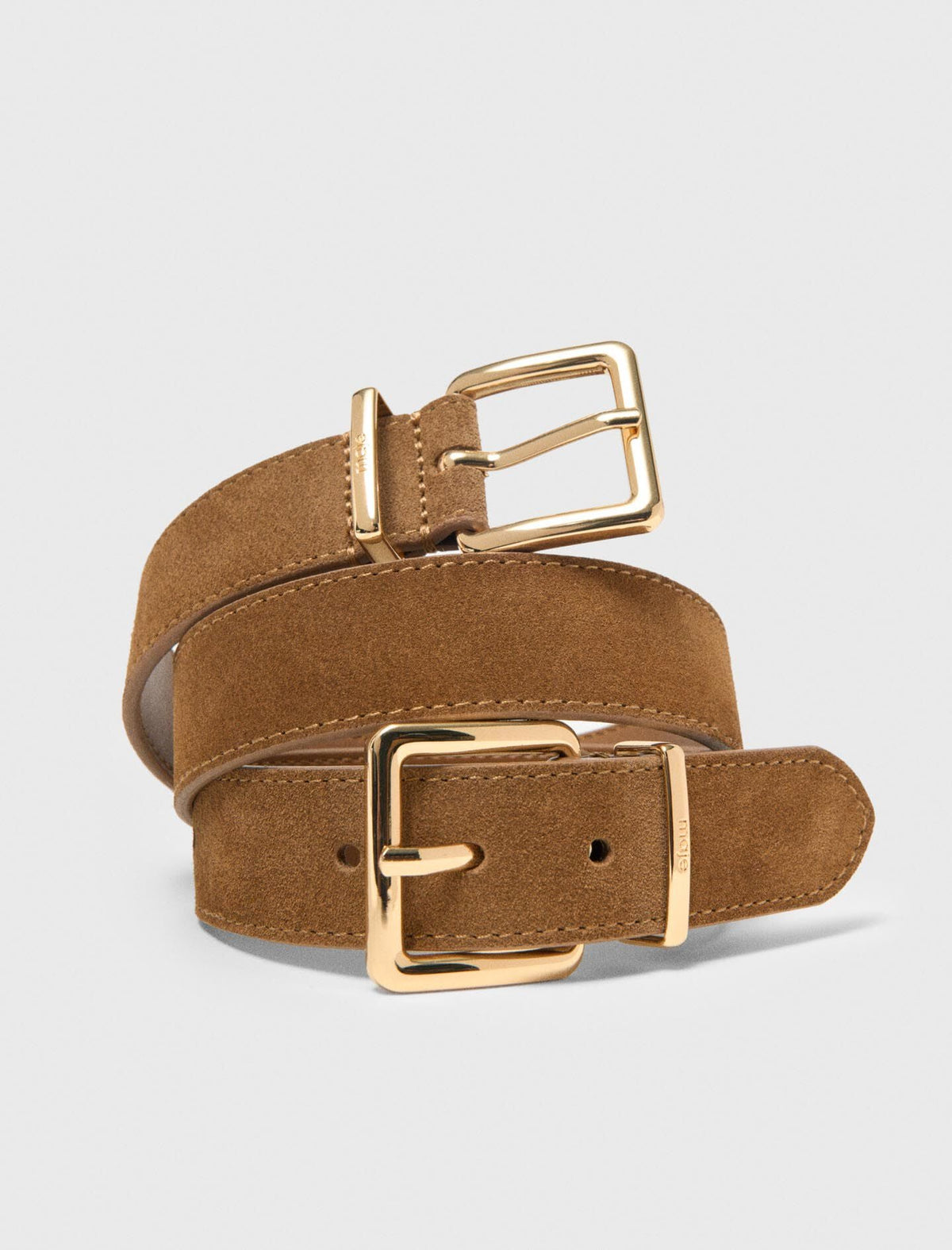 Double buckle suede belt | Maje