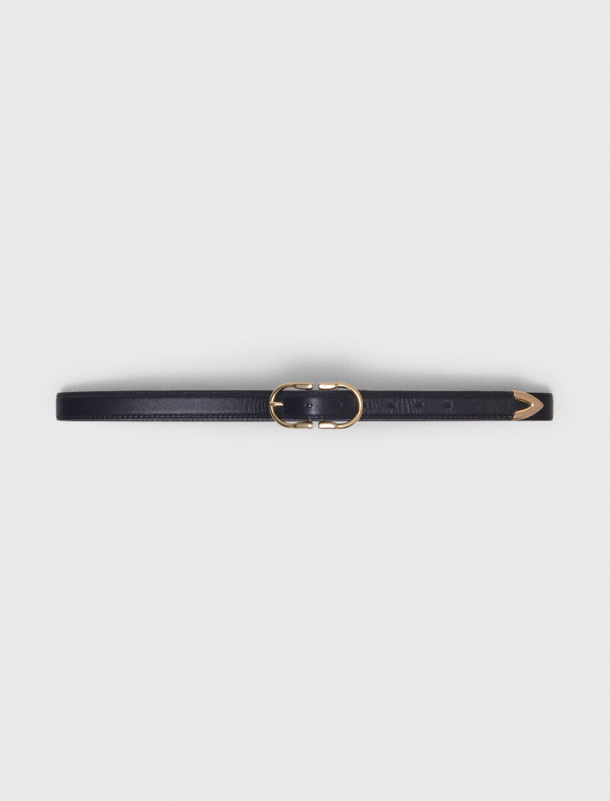 Double-buckle leather belt | Maje