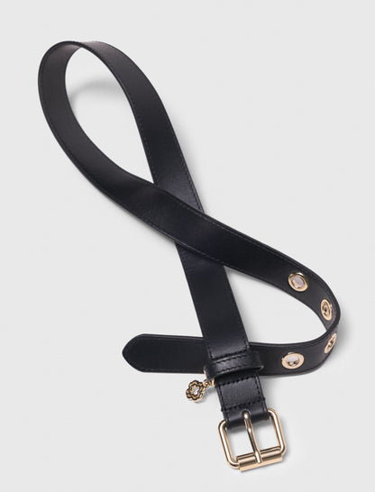Leather belt with Miss M buckle | Maje