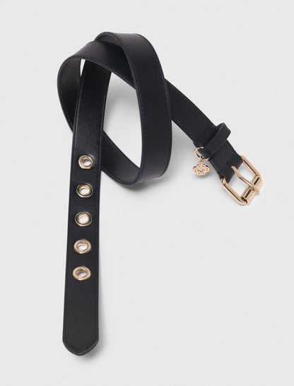 Leather belt with Miss M buckle | Maje