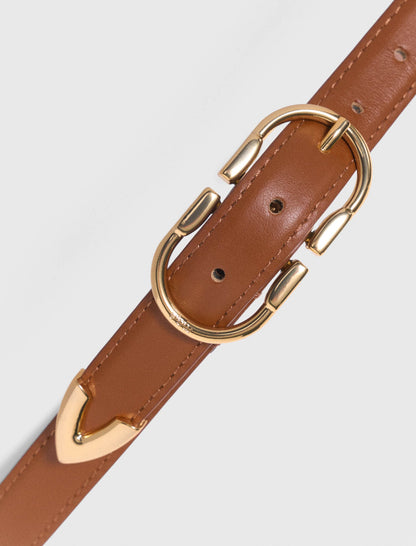 Double-buckle leather belt | Maje