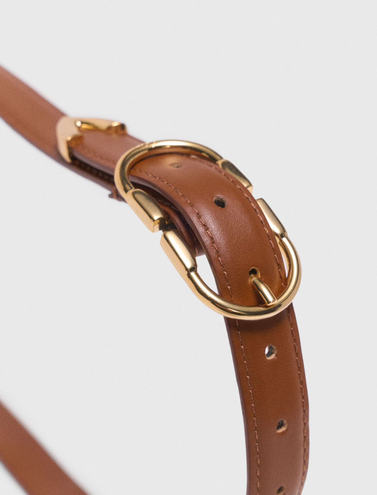 Double-buckle leather belt | Maje