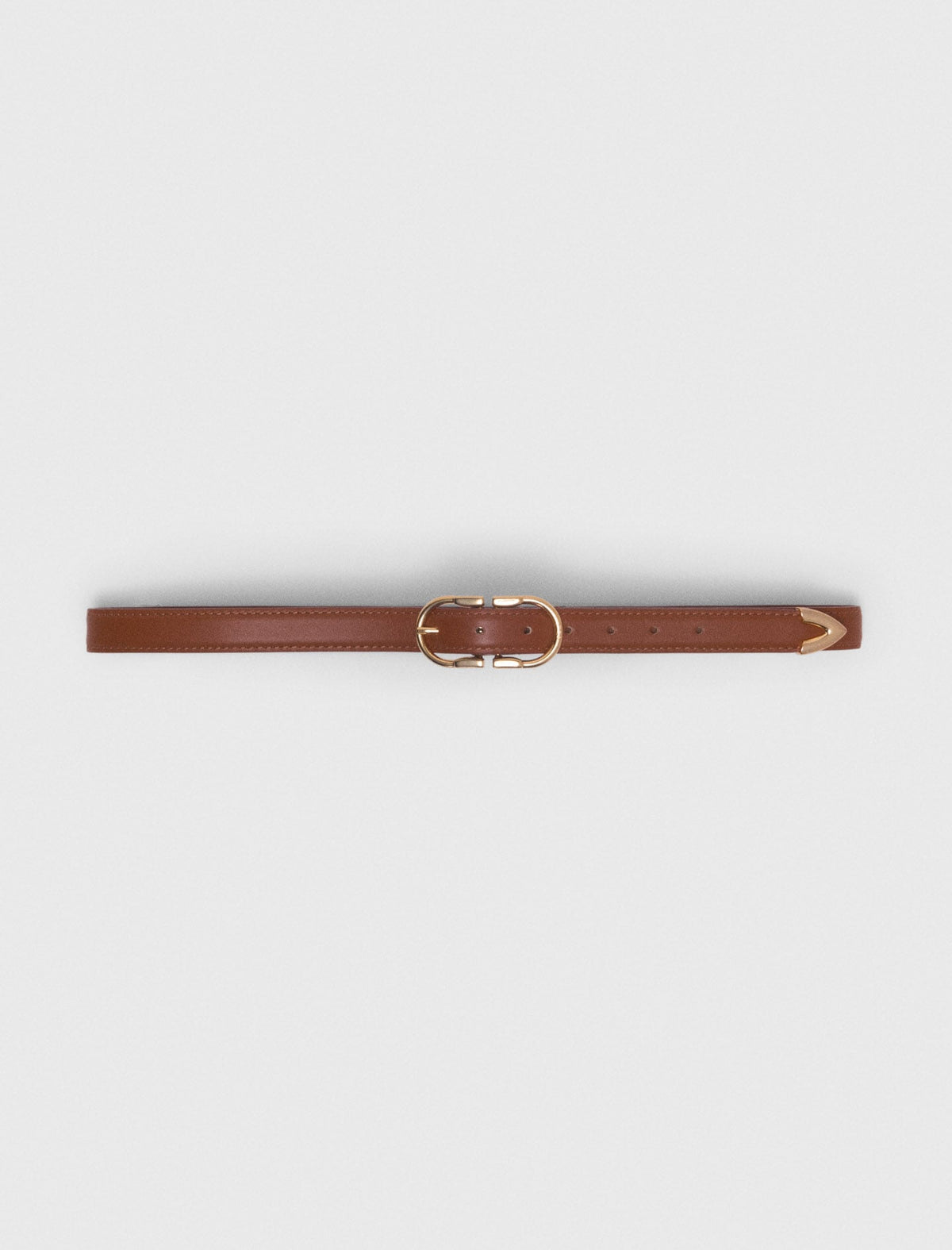 Double-buckle leather belt | Maje