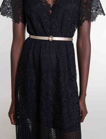Slim belt with Clover buckle | Maje