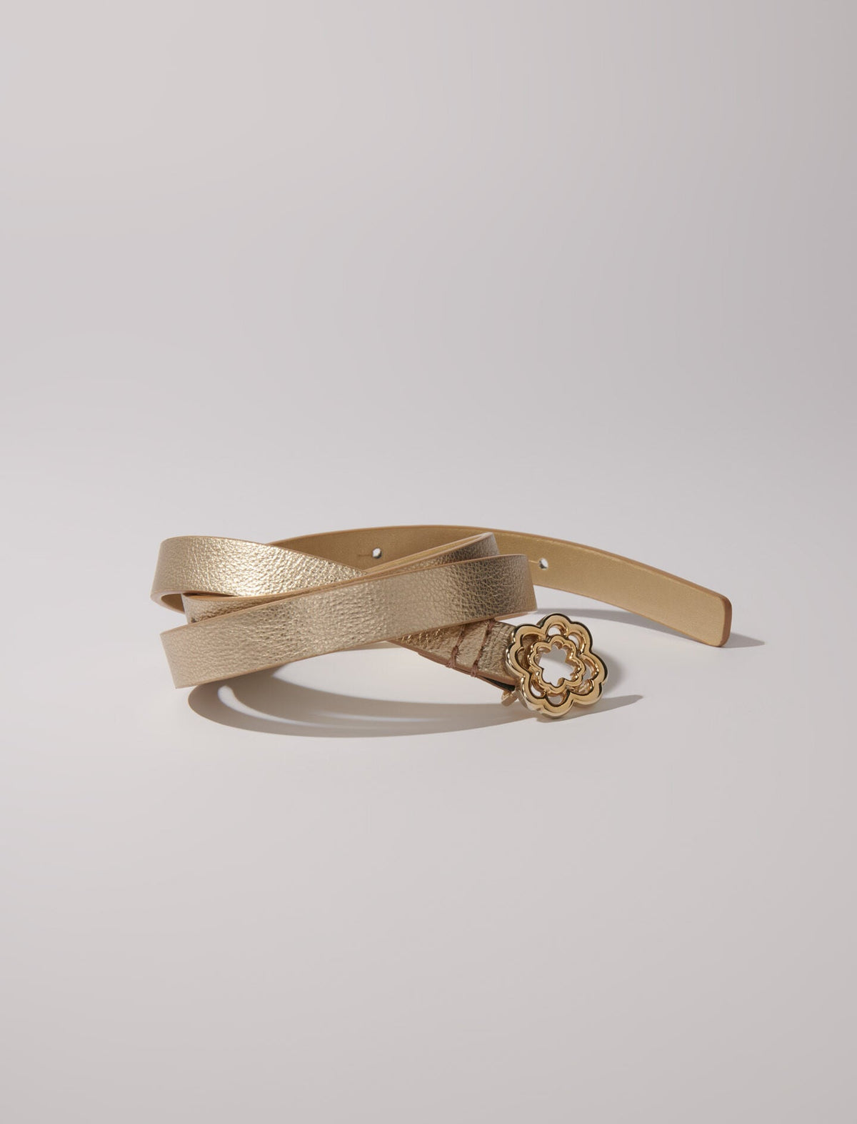 Slim belt with Clover buckle | Maje