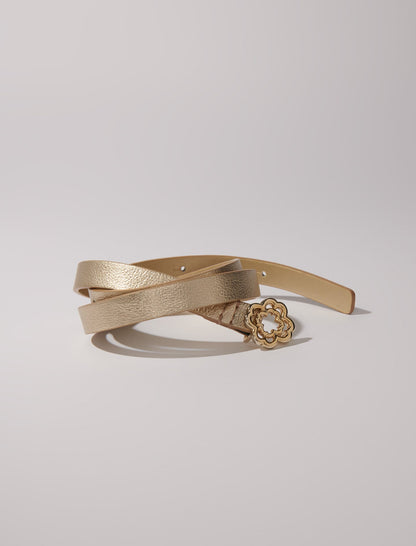 Slim belt with Clover buckle | Maje