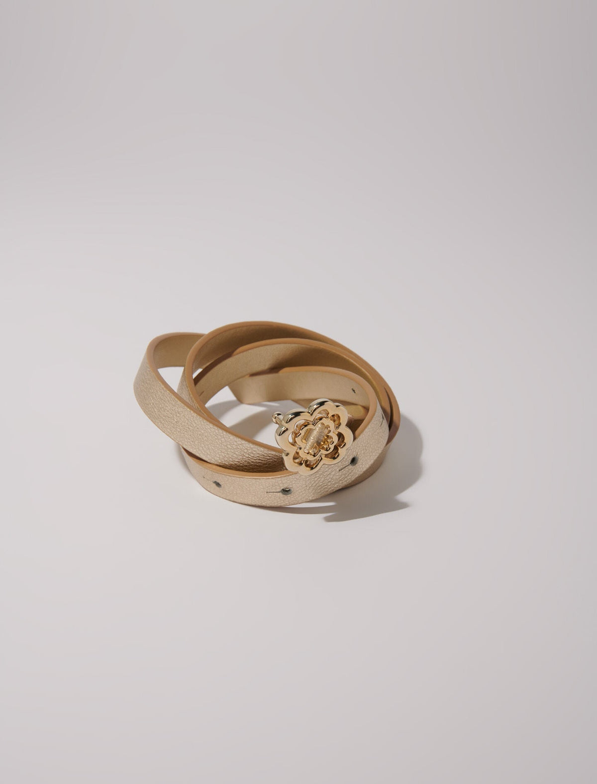 Slim belt with Clover buckle | Maje