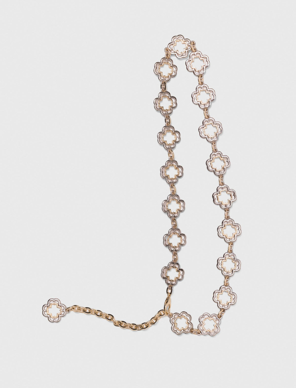 Two-tone Clover chain belt | Maje