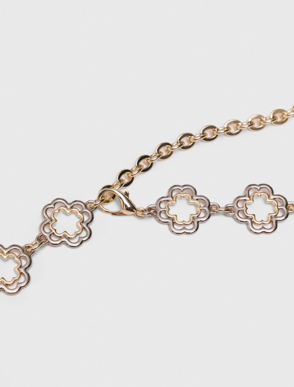 Two-tone Clover chain belt | Maje
