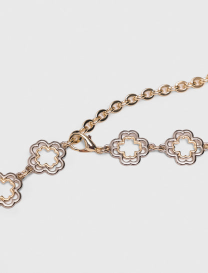 Two-tone Clover chain belt | Maje
