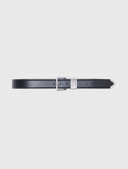 Smooth leather belt | Maje