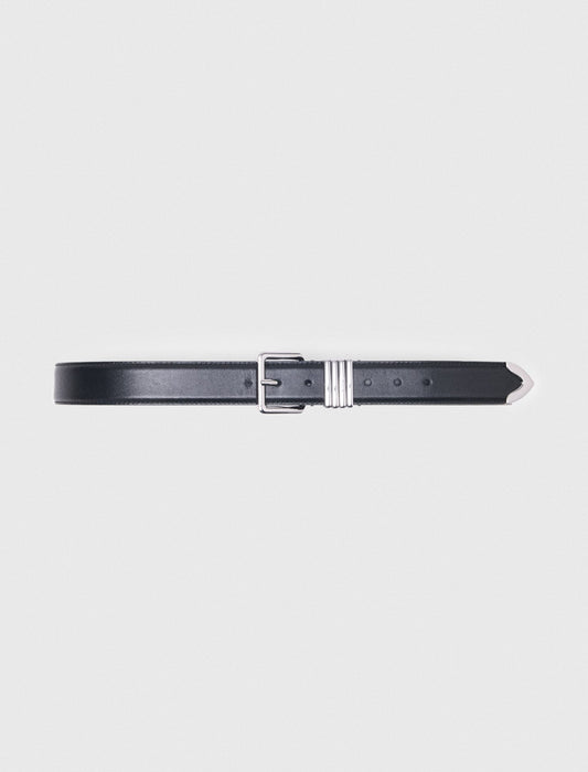 Smooth leather belt | Maje