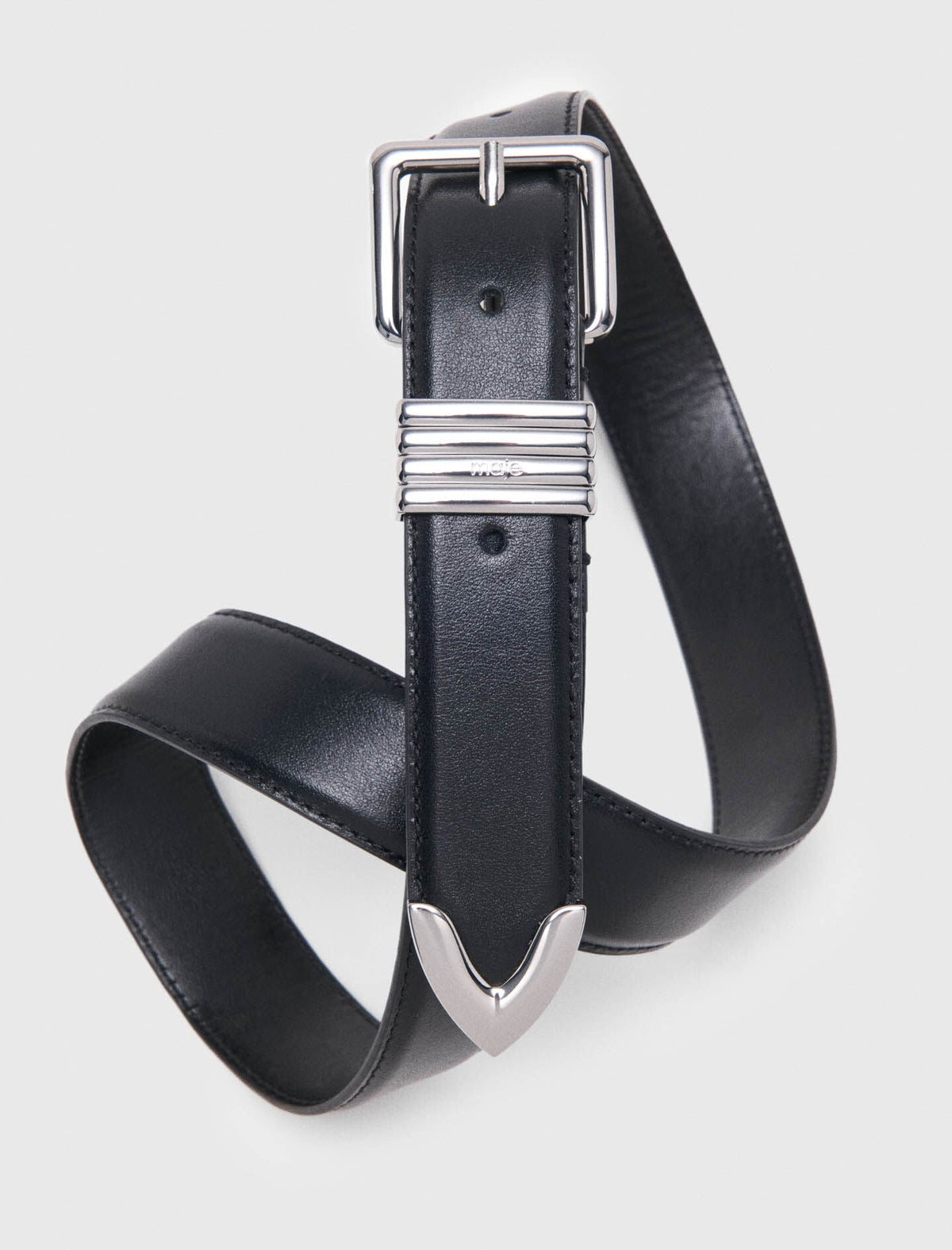 Smooth leather belt | Maje