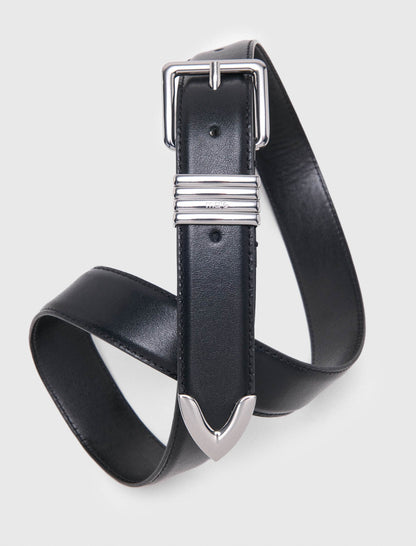 Smooth leather belt | Maje