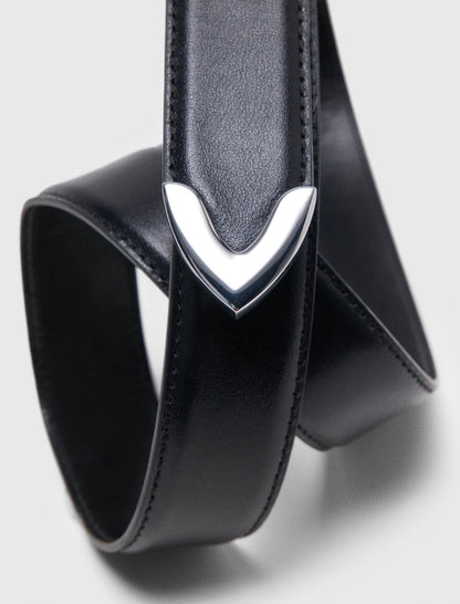 Smooth leather belt | Maje