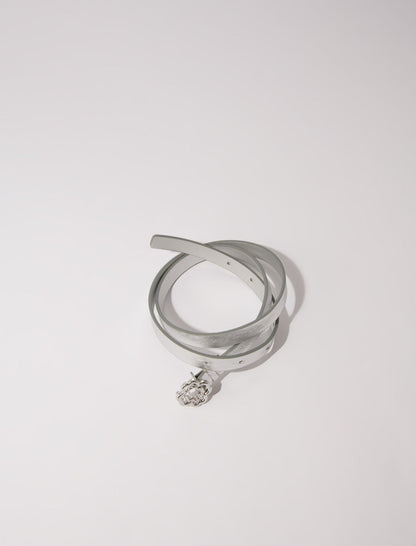 Slim belt with Clover buckle | Maje