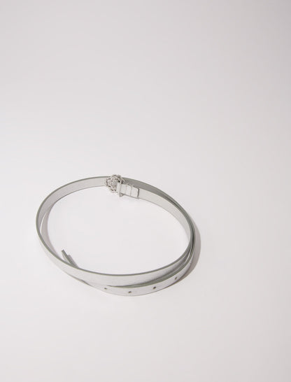 Slim belt with Clover buckle | Maje