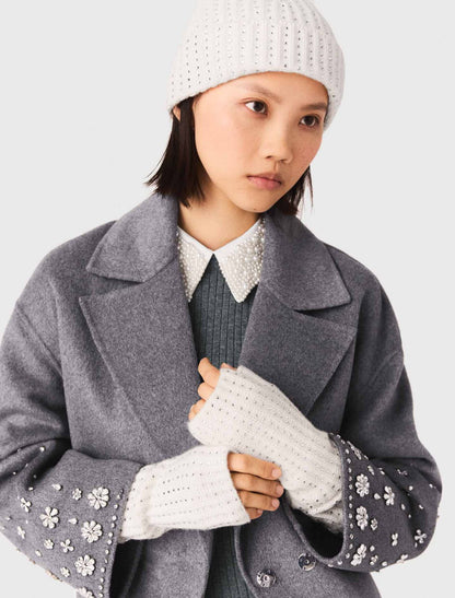 Wool and rhinestone hat | Maje