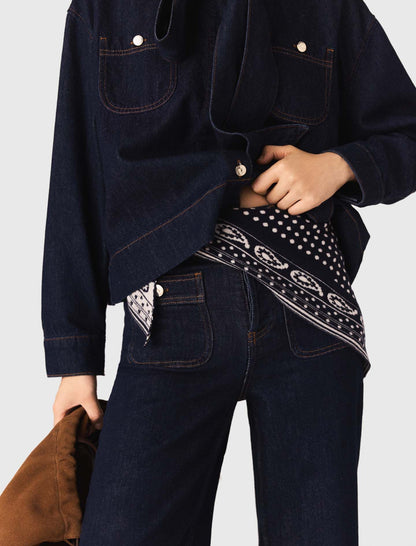 Reversible wool and cashmere scarf | Maje