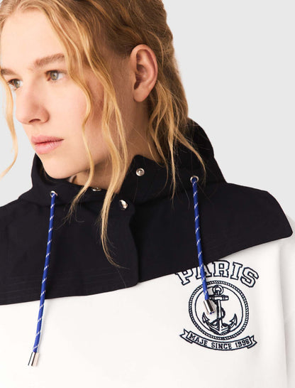 Waterproof drawstring hood | Maje
