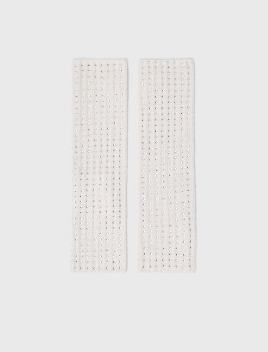 Wool and rhinestone mittens | Maje