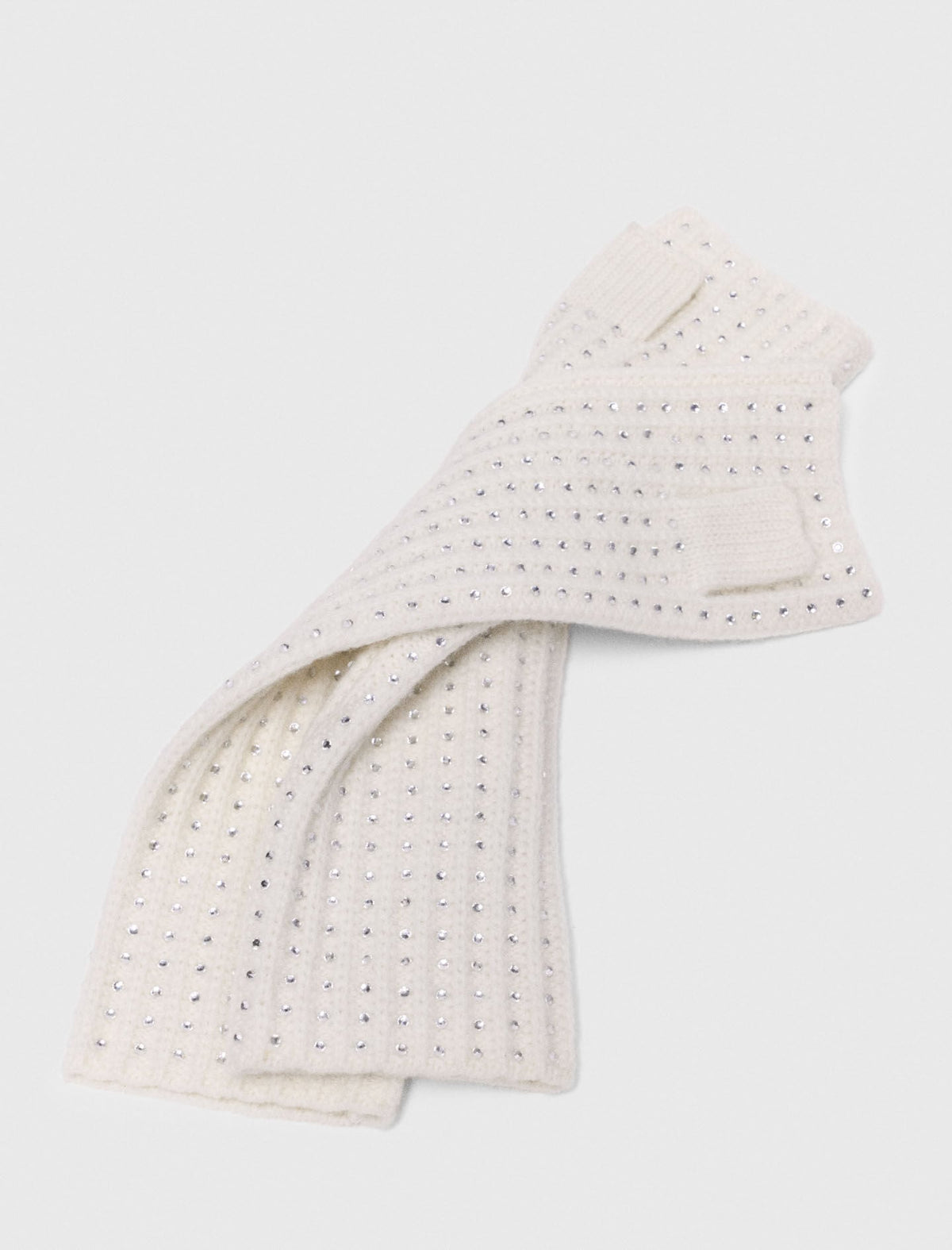 Wool and rhinestone mittens | Maje