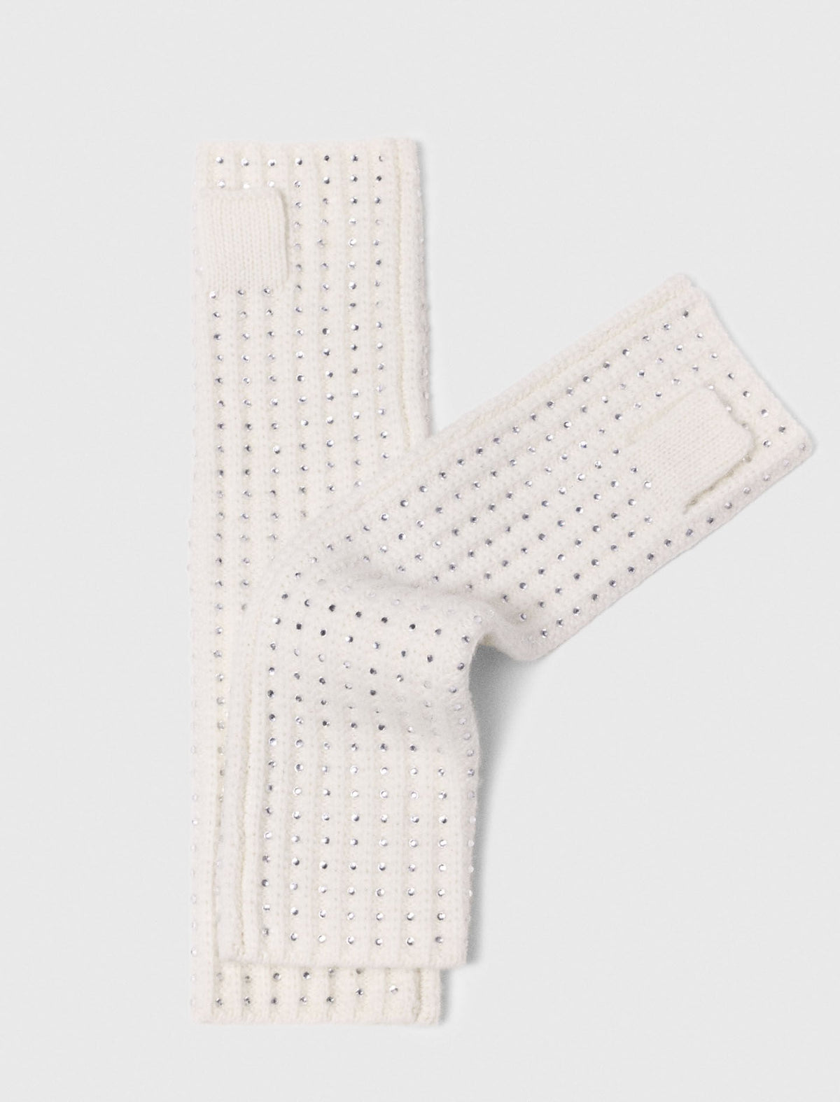 Wool and rhinestone mittens | Maje