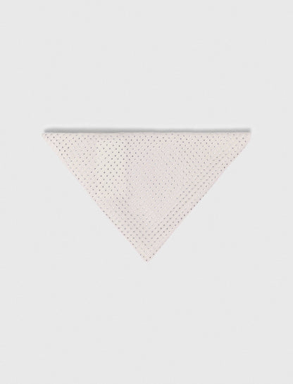 Rhinestone wool triangle scarf | Maje