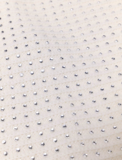 Rhinestone wool triangle scarf | Maje