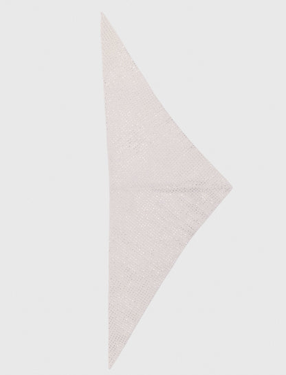 Rhinestone wool triangle scarf | Maje