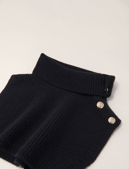 Button-up wool mix collar wrap | Maje
