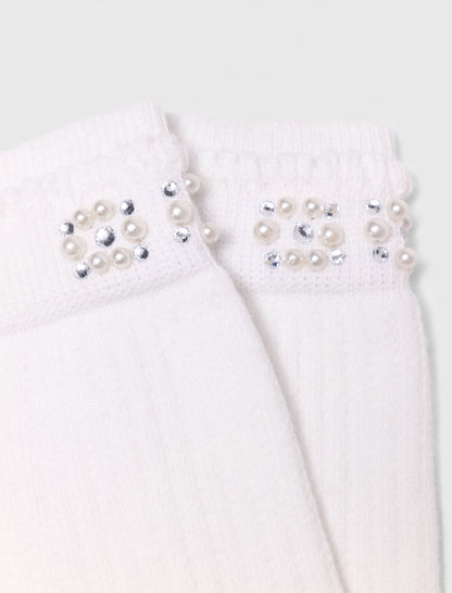 Pearl pointelle socks | Maje